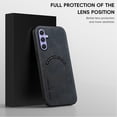 thumbnail image 5 of Allytechgroup Galaxy A14 5G Case, Magsafe Compatible Shockproof Vintage PU Leather Mangetic Back Cover Anti-Scratch Phone Case for Samsung Galaxy A14 5G, Black, 5 of 10