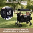 thumbnail image 2 of Stroller Wagon for 4 Kids, 4 Seater Wagon Stroller with Snack Tray, Large Storage Bag, Phone Cup Holder, Removable Canopy, Foldable Wagon Stroller 4 Seater with Adjustable Push Handles, 2 of 9