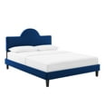thumbnail image 2 of Modway Soleil Performance Velvet Full Bed in Navy, 2 of 10