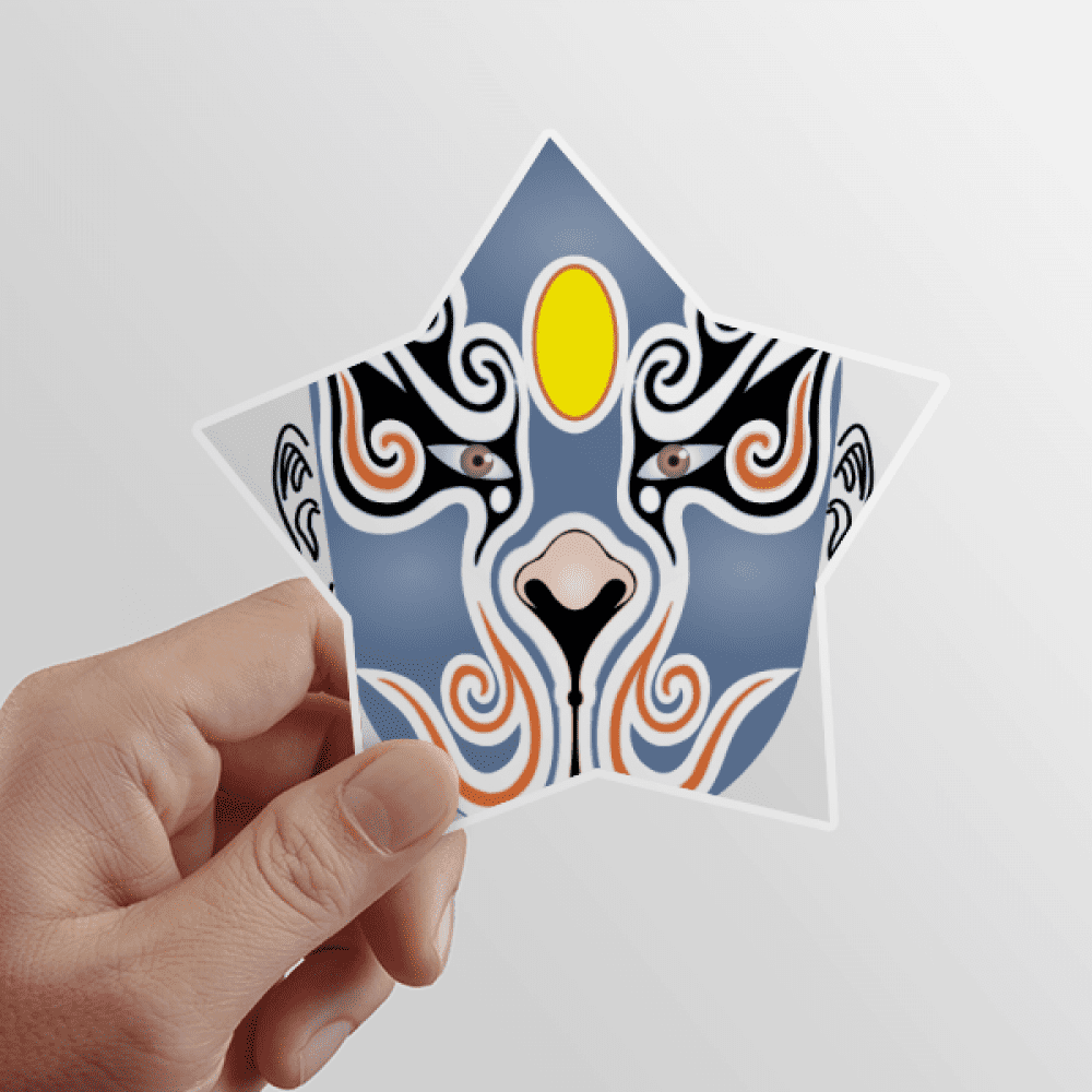 Peking Opera Head Colorful Baizitu Star Sticker Paster Vinyl Car Tags Decoration Decal