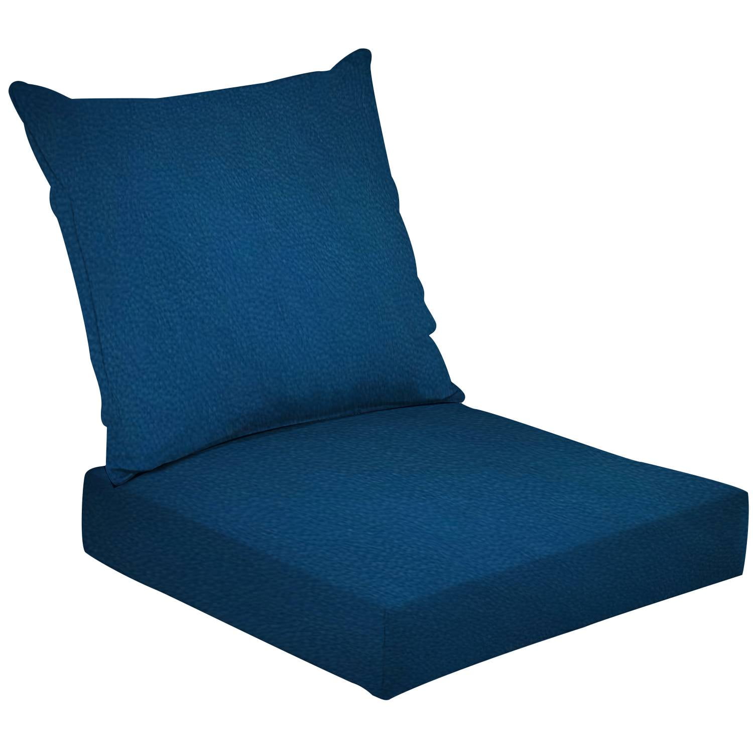 2Piece Deep Seating Cushion Set Blue wall texture abstract