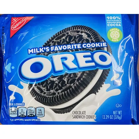NABISCO OREO Vanilla Creme Chocolate Sandwich Cookies 13.29 oz