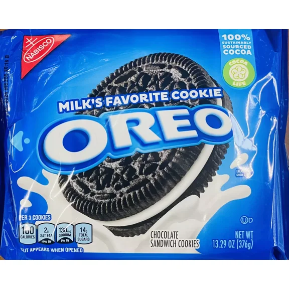 NABISCO OREO Vanilla Creme Chocolate Sandwich Cookies 13.29 oz