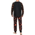 thumbnail image 5 of DAKIMOE Halloween Pajamas Family Matching Glow In The Dark Halloween Print Long Sleeve PJs Set Outfits 2 Pieces Cotton Loungewear Sleepwear for Adult Men Women Kids Toddler, Ghost, Dad-XL, 5 of 7
