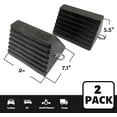thumbnail image 2 of MRY 2 Pack Wheel Chocks Rubber Heavy Duty Black with Eyebolt, 9" L x 7.1" W x 5.5" H, for Cars, RVs, Trucks, Trailers, Anti-Slip Design Tire Chock for All Weather Use, 2 of 5