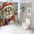 thumbnail image 7 of Autua Cute Cat Home Bathtubs Bathroom Shower Curtain Decoration with Hooks 60"x72, 7 of 7