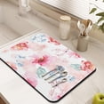thumbnail image 4 of High-Absorbency Dish Drying Mat - Watercolor Floral Design - Large Size for Maximum Coverage, 4 of 7