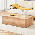 thumbnail image 2 of Coffee Table With Wood, Sleek Appearance, Rectangular Stand Table, Wood Color Texture, For Living Room, 2 of 6
