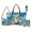 Blue-Corgi Daisy, variant on Kuiaobaty Chihuahua Print Handbag and Wallet Set for Women Heart Print Tote Purse with Underarm Bag Leather Hobo Purse Lip Pouch for Travel