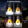 thumbnail image 2 of luces de camping, accesorios para camping, 4 modos de iluminación, luz de camping, impermeable, portátil, funciona con pilas, tienda de campaña de emergencia, bombilla LED para exteriores, 2 of 5