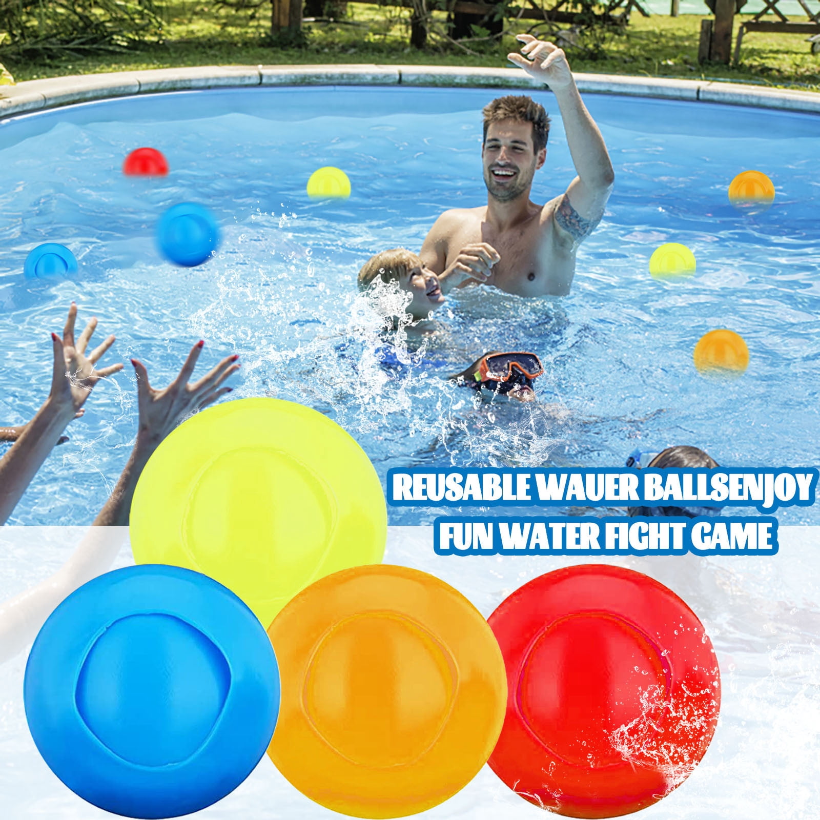 24 Bombes à Eau Réutilisables En Silicone - Ballons Eau Remplissage Rapide Pour Batailles D’Eau Été Enfants Adultes Piscine Plage Jardin