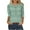 Green, variant on fheaev Henley Shirts For Women 3/4 Length Sleeve Tops T-Shirts Round Neck Basic Tee Button Tops Printed Cute Tunic Tee Blouses Loose Fit Pullover Dressy Shirts Casual Tops For Women
