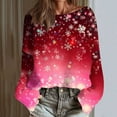 thumbnail image 3 of RXMEKW Chandail de Noël pour Femmes, chandail en Tricot Imprimé à Manches Longues et Col Rond, Haut Décontracté pour Fêtes et Rassemblements, 3 of 8