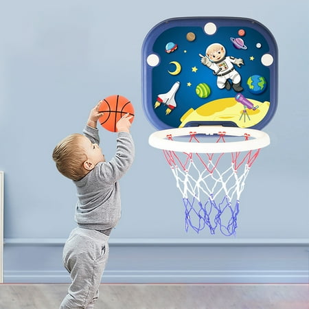 KYAIGUO Kids Frame Toys Can Be Hung to the Wall into the Basketball Cultivate Kids Interest in Sports(Blue)