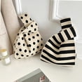 thumbnail image 4 of Typpkmm Fashion Handmade Knit Handbags Women Mini Knot Wrist Bag, 4 of 6