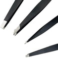thumbnail image 4 of Pinzas profesionales para cejas YONGSHENG juego de 4 pinzas negro, 4 of 5