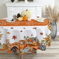 thumbnail image 1 of Fall Round Tablecloth 70 inches, Water Resistant Thanksgiving Table Cloth - Orange Fall Decorations for Home - Orange Pumpkins Fall Decor for Home, Table, Dinning, 1 of 6