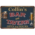 thumbnail image 1 of Collin's Green Bar & Tavern Rustic Sign Decor 8x12 208120047438, 1 of 1