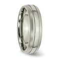 thumbnail image 2 of Chisel Titanium Brushed and Polished 6mm Grooved Band TB190, 2 of 9
