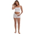 thumbnail image 5 of DARING DIVA Maternity Shaping Shorts Underwear Postpartum Boyshorts M White, 5 of 6