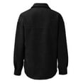thumbnail image 6 of LowProfile Button Down Shirts for Women Casual Long Sleeve V Neck Corduroy95%polye Coat Blouse Tops Black XL, 6 of 7