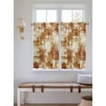 thumbnail image 2 of Brown Ombre 2 Panel Kitchen Curtains for Windows, Gradient Abstract Art Vintage Bathroom Privacy Curtain, Home Décor Window Treatment for Bedroom/Living Room 55"x45", 2 of 6