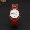 thumbnail image 3 of Montre en Bois pour Hommes Cadran Rond Affichage Analogique Montres-Bracelets à Quartz, 3 of 8
