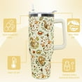 thumbnail image 4 of 40 OZ Squirrel Insulated Tumbler with Handle & Straw - Stainless Steel Travel Mug for Coffee & Water, Fall Theme Cute Gift for Squirrel Lovers, Women & Girls, 4 of 6