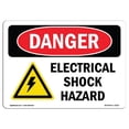 thumbnail image 1 of SignMission OS-DS-A-1824-L-2215 Signal de Danger d'Osha 18 x 24 Po - Risque de Choc Électrique, 1 of 1