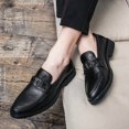 thumbnail image 4 of Men's British Slip-On Loafer Wedding & Sole,  Cushioning, Rubber Outsole - All-Season Formal Dress Footwear & Work Shoes - Mid-Top Round Toe Pumps with Second-Layer Upper, 4 of 6