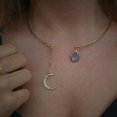 thumbnail image 2 of Collar con colgante Luna Elegante: Cristal falso Lindo Collar de aleación Collar con dijes, 2 of 8