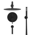 thumbnail image 6 of Boyel Living 10 in Shower System Wall Mount Rainfall Shower Head with Handheld Shower and Bathtub Tub Spout,3-function Bathroom Round Shower Combo Set Tub Faucet,Shower Faucet Set in Matte Black, 6 of 10