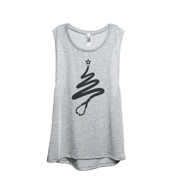 Nurse Holiday Spirit Women's Fashion Sleeveless Muscle Workout Yoga Tank Top Sport Grey X-Large