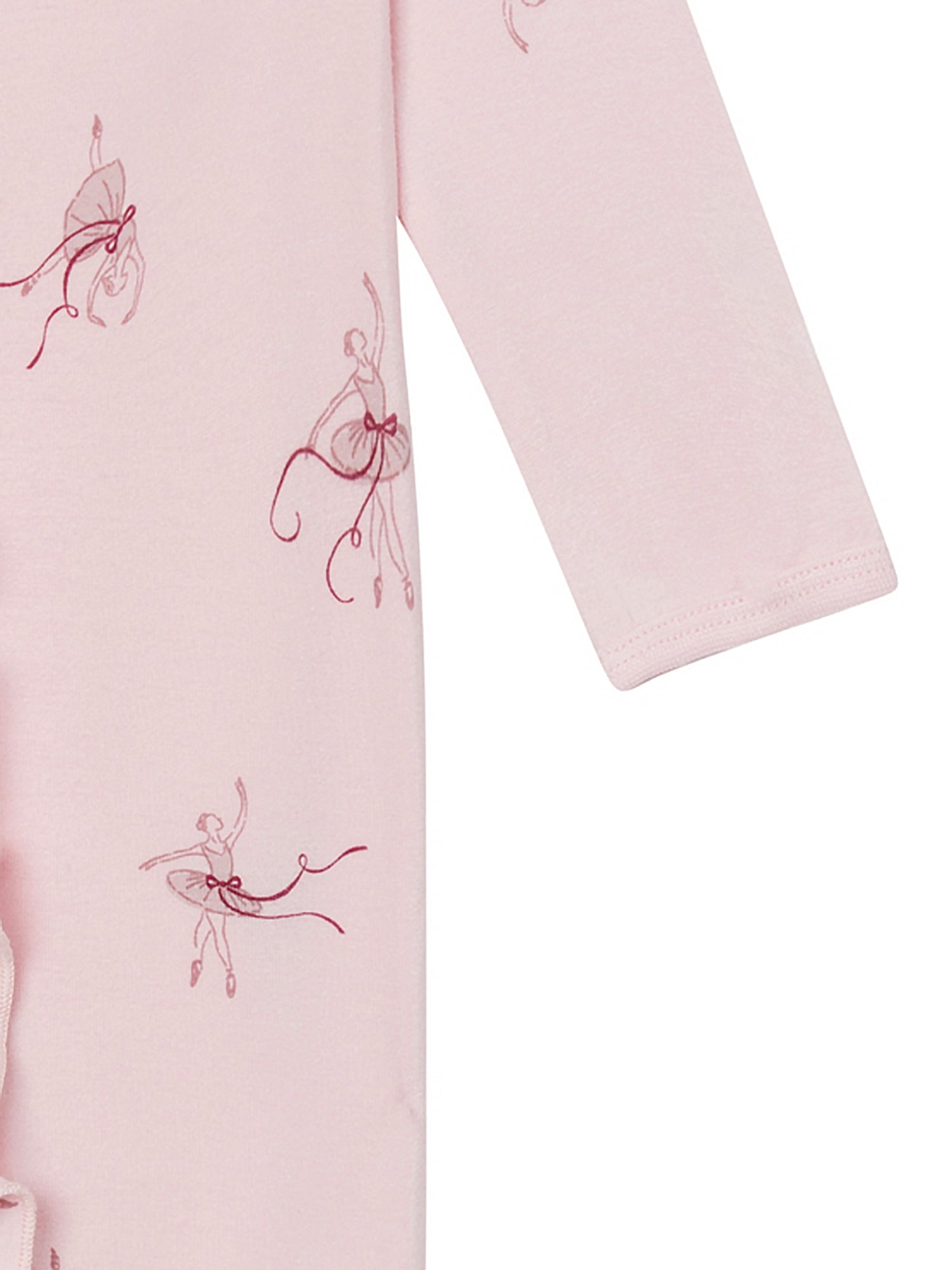Modern Moments by Gerber Neutral Two-Way Zip Viscose Ruffled Sleep ´N Play Footed Pajamas, Sizes Newborn - 6/9 Months