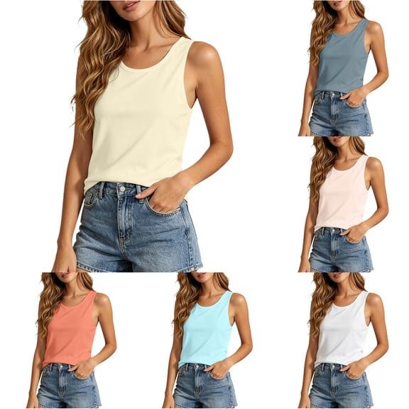 Summer Sleeveless Workout Tank Top Lightweight Breathable Yoga Running Vest Gym Fitness Activewear 1975 Crop Top Running T Shirt Women