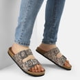 thumbnail image 5 of Pennysue Women's Cork Footbed Slide Sandals Glitter Adjustable Buckle Slipper Shoes with Arch Support 6M, 5 of 7