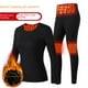 thumbnail image 2 of Conjunto de ropa interior térmica para hombre y mujer con almohadilla calefactora eléctrica inteligente, ropa interior térmica con carga USB y pantalones, camisa de fondo, 2 of 5