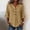 Khaki, variant on Only Moment Lightweight Soft Casual Shirts for Women 3/4 Sleeve V Neck Ruffle Sleeves Cotton and Linen Dressy Collared Shirts Trendy Business Casual Work Blouses Vacation Outfits 2026 Wine,S