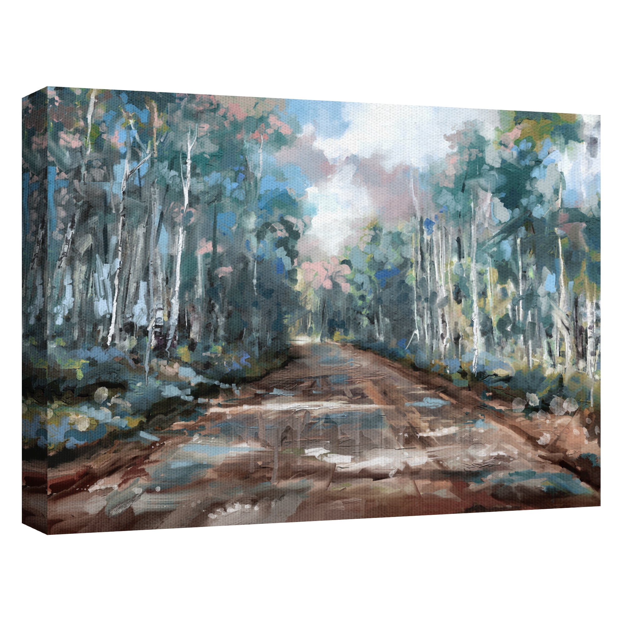 Masterpiece Art Gallery Long way Home Spring Forest Path by Studio Arts Canvas Art Print