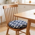 thumbnail image 5 of Tuvgenk Round Patio Chair Cushions Dark Blue Outdoor Seating Cushions Easy To Install Flax for Indoor，Living Room, 5 of 6
