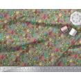 thumbnail image 3 of Soimoi Poly Georgette Fabric Coral,Starfish & Turtle Ocean Decor Fabric Printed Yard 52 Inch Wide, 3 of 3