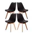 thumbnail image 1 of Sillas Tulip Tipo Eames Mirel Set de 4 Piezas Negras, 1 of 10