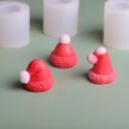thumbnail image 3 of Type A Sombrero de Navidad aromaterapia yeso molde de resina epoxi vela jabón molde de silicona, 3 of 5