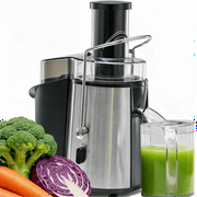 Sybels 700W High-Speed Centrifugal Juicer, 3" Wide Chute for Whole Fruits, 15000 RPM Maximum, BPA-Free, Easy to Clean, Silver