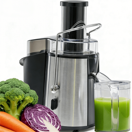Sybels 700W High-Speed Centrifugal Juicer, 3" Wide Chute for Whole Fruits, 15000 RPM Maximum, BPA-Free, Easy to Clean, Silver