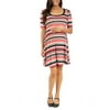 Women's Stawberry Stripe Printed Maternity Dress