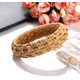 thumbnail image 5 of Brazalete de ratán para mujer, brazalete tejido trenzado de mimbre ligero hecho a mano, brazalete grueso llamativo MFZFUKR WMZY-491, 5 of 6