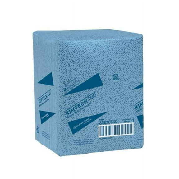 Kimberly-Clark KCC 33560 Kimtech Kimtex 1/4 Fold 1 Ply Wiper- Blue- 66 Count - Case of 8