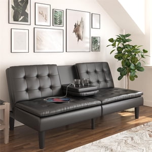 Mainstays 71.5 in Memory Foam Futon with USB and Cupholder