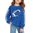 thumbnail image 2 of Crewneck Sweatshirt Kids Cute Glitter Crew Neck Hoodless Sweatshirt Long Sleeve Pullover Blue 4-5 Years, 2 of 4